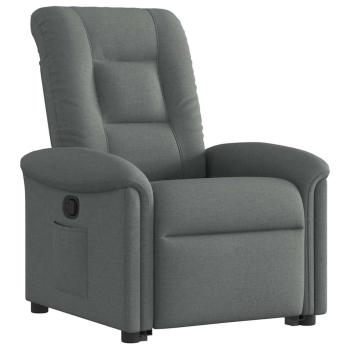 Relaxsessel mit Aufstehhilfe Dunkelgrau Stoff
