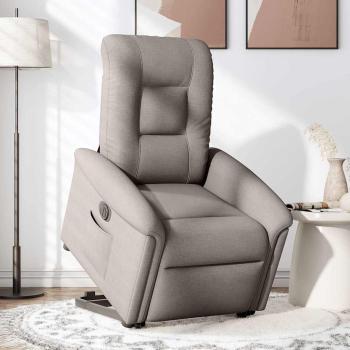 Relaxsessel mit Aufstehhilfe Elektrisch Taupe Stoff