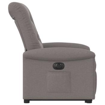 Relaxsessel mit Aufstehhilfe Elektrisch Taupe Stoff