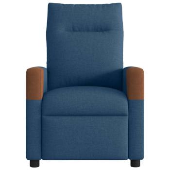 Massagesessel Elektrisch Blau Stoff