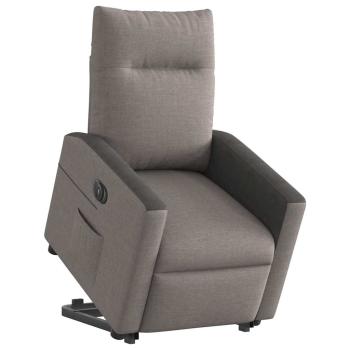 Relaxsessel mit Aufstehhilfe Elektrisch Taupe Stoff