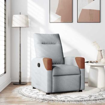 ARDEBO.de - Relaxsessel Hellgrau Stoff