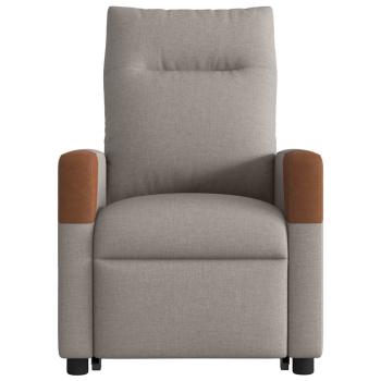 Massagesessel mit Aufstehhilfe Taupe Stoff