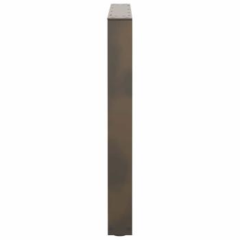 Esstischbeine V-Form 2 Stück Naturstahl 80x(72-73,3) cm Stahl