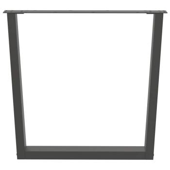 Esstisch Beine V-Form 3 Stück Anthrazit 90x(72-73,3) cm Stahl