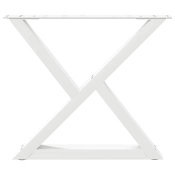 Couchtischbeine 2 Stk. Weiß 60x(42-43,3) cm Stahl