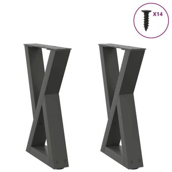 ARDEBO.de - Couchtischbeine 2 Stk. Anthrazit 38x(42-43,3) cm Stahl