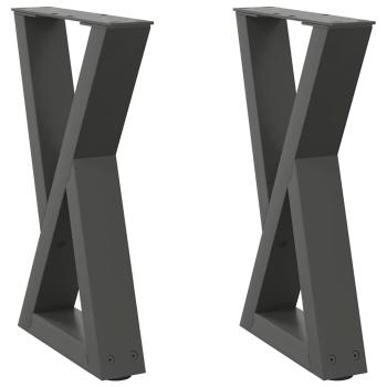 Couchtischbeine 2 Stk. Anthrazit 38x(42-43,3) cm Stahl