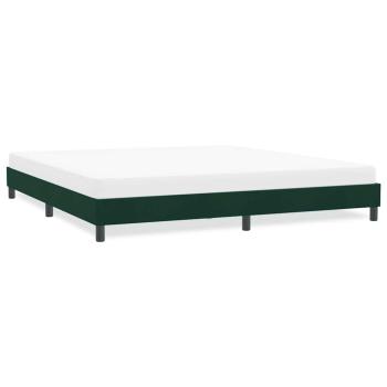 ARDEBO.de - Bettgestell ohne Matratze Dunkelgrün 180x210 cm Samt
