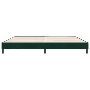 Bettgestell ohne Matratze Dunkelgrün 180x210 cm Samt