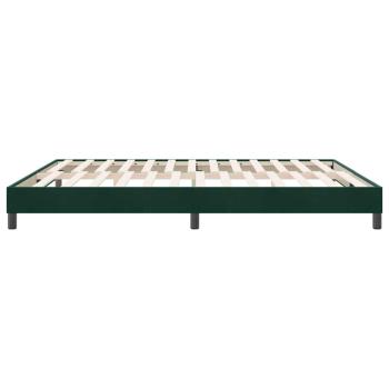 Bettgestell ohne Matratze Dunkelgrün 180x210 cm Samt