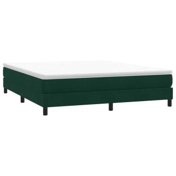 ARDEBO.de - Boxspringbett ohne Matratze Dunkelgrün 180x210 cm Samt