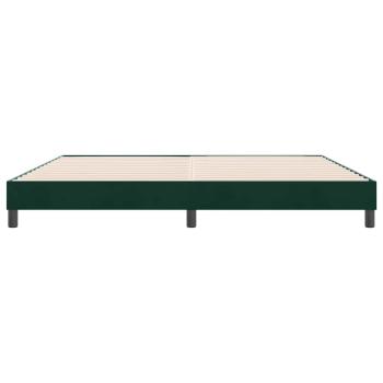 Boxspringbett ohne Matratze Dunkelgrün 180x210 cm Samt