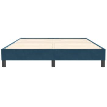 Boxspringbett ohne Matratze Dunkelblau 160x210 cm Samt
