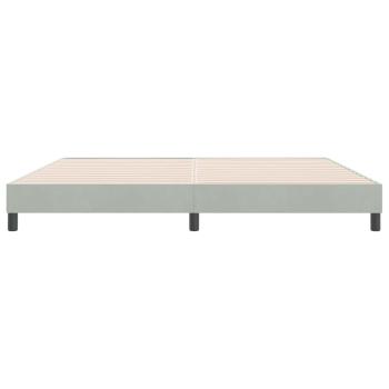Boxspringbett ohne Matratze Hellgrau 180x210 cm Samt
