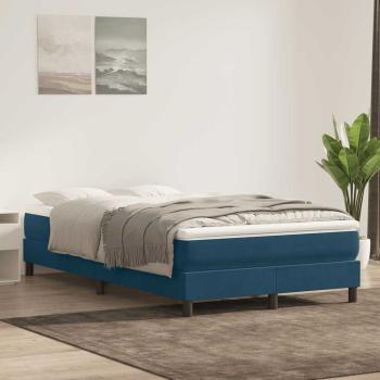 Boxspringbett ohne Matratze Dunkelblau 120x210 cm Samt