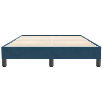 Boxspringbett ohne Matratze Dunkelblau 120x210 cm Samt