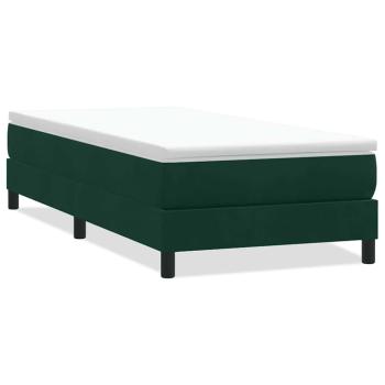 Boxspringbett ohne Matratze Dunkelgrün 100x210 cm Samt
