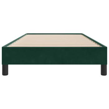 Boxspringbett ohne Matratze Dunkelgrün 100x210 cm Samt