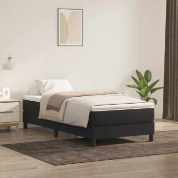 ARDEBO.de - Boxspringbett ohne Matratze Schwarz 100x220 cm Samt