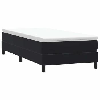 Boxspringbett ohne Matratze Schwarz 100x220 cm Samt