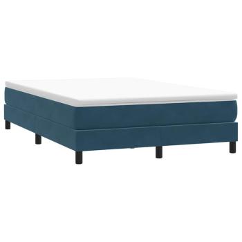 Boxspringbett ohne Matratze Dunkelblau 140x220 cm Samt