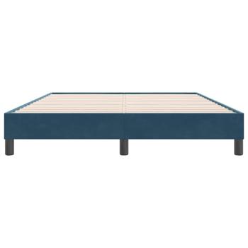 Boxspringbett ohne Matratze Dunkelblau 140x220 cm Samt