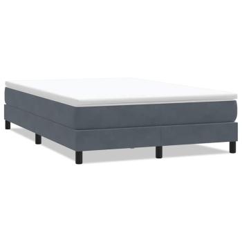 Boxspringbett ohne Matratze Dunkelgrau 160x220 cm Samt
