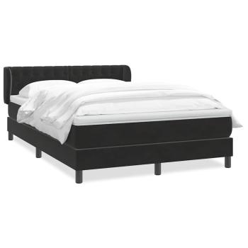 Boxspringbett mit Matratze Schwarz 160x210 cm Samt