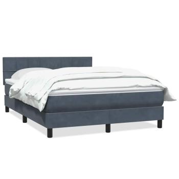 Boxspringbett mit Matratze Dunkelgrau 160x210 cm Samt
