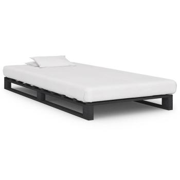 ARDEBO.de - Palettenbett Grau Massivholz Kiefer 100×200 cm