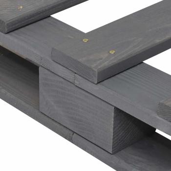 Palettenbett Grau Massivholz Kiefer 100×200 cm