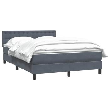 Boxspringbett mit Matratze Dunkelgrau 160x210 cm Samt
