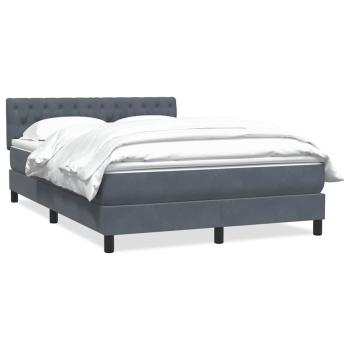Boxspringbett mit Matratze Dunkelgrau 160x210 cm Samt