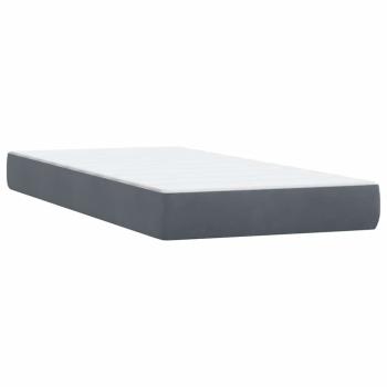 Boxspringbett mit Matratze Dunkelgrau 80x210 cm Samt