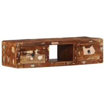 ARDEBO.de - TV-Wandschrank 100x32x25 cm Altholz Massivholz