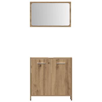3-tlg. Badmöbel-Set Artisan-Eiche Holzwerkstoff
