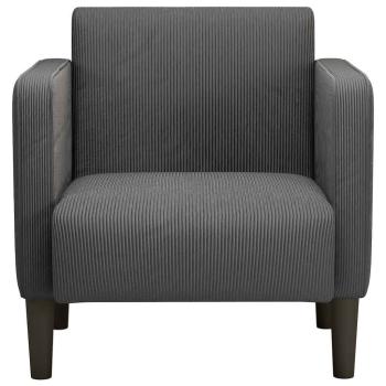 Sessel mit Armlehnen Dunkelgrau 54 cm Cordstoff