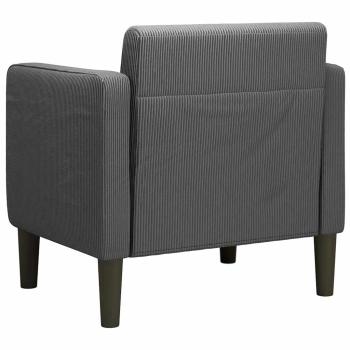 Sessel mit Armlehnen Dunkelgrau 54 cm Cordstoff