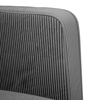 Sessel mit Armlehnen Dunkelgrau 54 cm Cordstoff