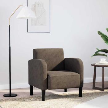 ARDEBO.de - Sessel mit Armlehnen Dunkelgrau 54 cm Kunstleder