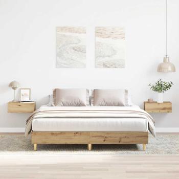ARDEBO.de - Bettgestell ohne Matratze Artisan-Eiche 150x200cm Holzwerkstoff