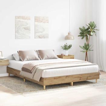 Bettgestell ohne Matratze Artisan-Eiche 150x200cm Holzwerkstoff