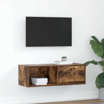 ARDEBO.de - TV-Schrank Räuchereiche 80x31x25,5 cm Holzwerkstoff