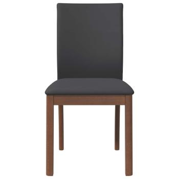 Esszimmerstühle mit Kissen 2 Stk. Braun Massivholz Gummibaum