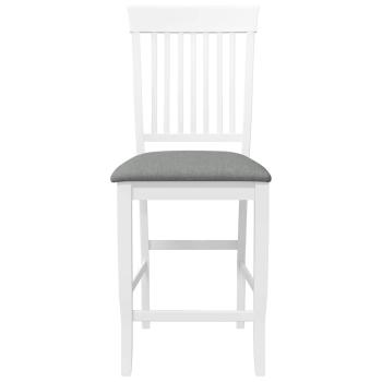 Barhocker mit Kissen 2 Stk. Wei? Massivholz Gummibaum