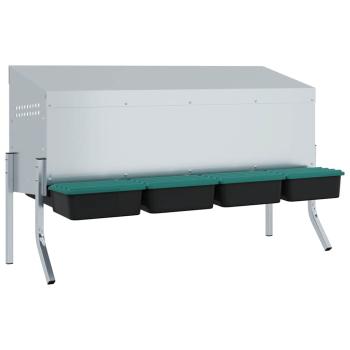 Hühner-Nistkasten 4 Fächer mit Beinen Verzinkter Stahl