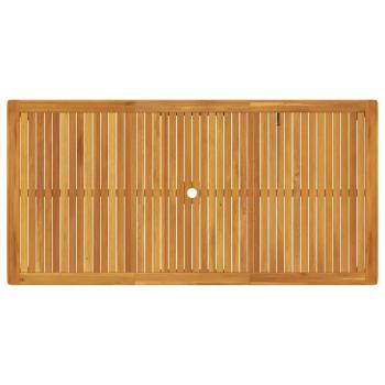 Gartentisch 200x100x74 cm Massivholz Akazie