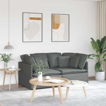 ARDEBO.de - Modulares Sofa mit Kissen Stoff Dunkelgrau