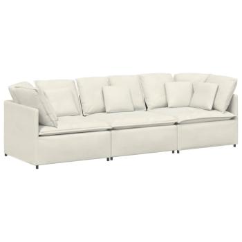 Modulares Sofa mit Kissen Samt Cream